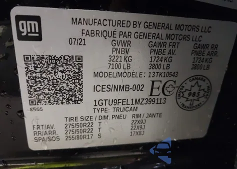 1GTU9FEL1MZ399113